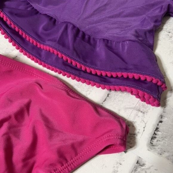 CAT & JACK Swimwear Little Girls Kids 9M Purple Rash Guard Sun Shining 2-Pc. Set - Picture 13 of 16